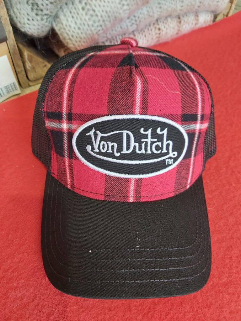 Casquette Quadrille Rouge VON DUTCH Au Bonheur Des Caprices