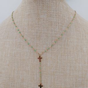 collier gg clozo croix vert