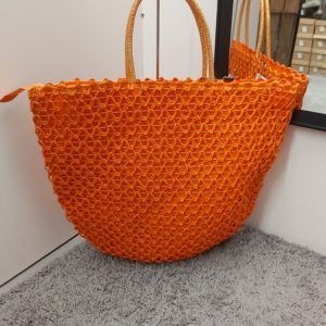 panier orange crochet
