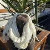 foulard blanc rond