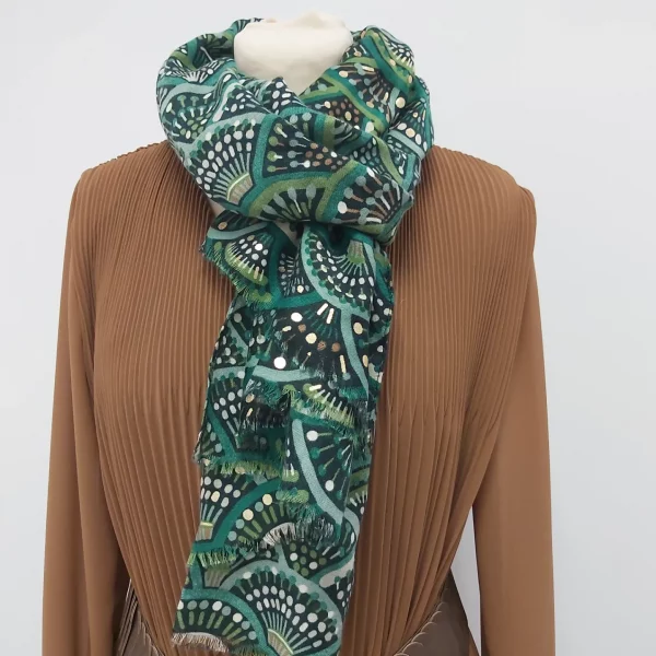 foulard vert nature