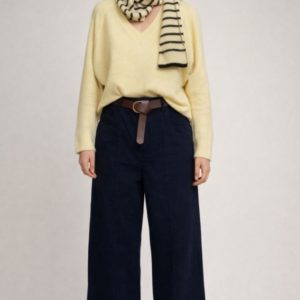 au bonheur des caprices jean bleu large pantalon femme