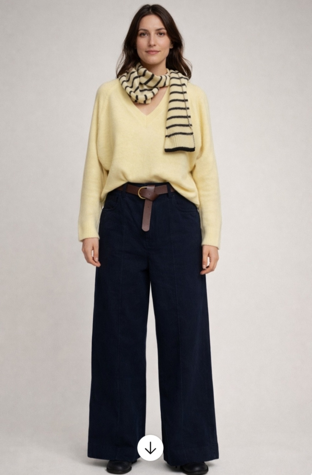 au bonheur des caprices jean bleu large pantalon femme