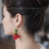 boucles d'oreilles cerise