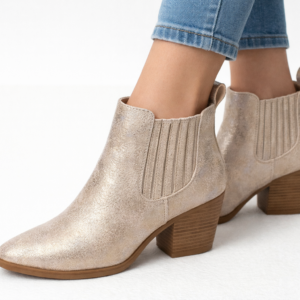 bottine dorée femme