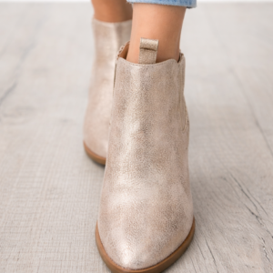 bottine dorée femme
