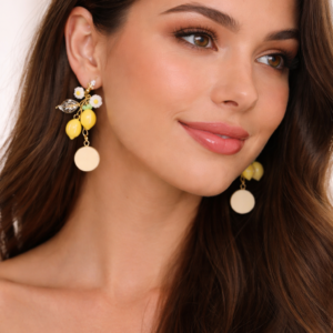 boucles d'oreilles citron femme