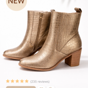 bottines dorée serpent