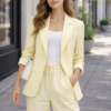 veste femme jaune