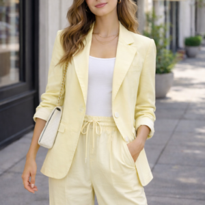 veste femme jaune