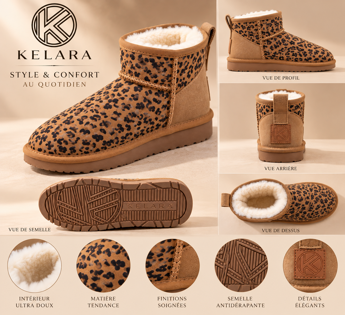 Boots Kelara Léopard