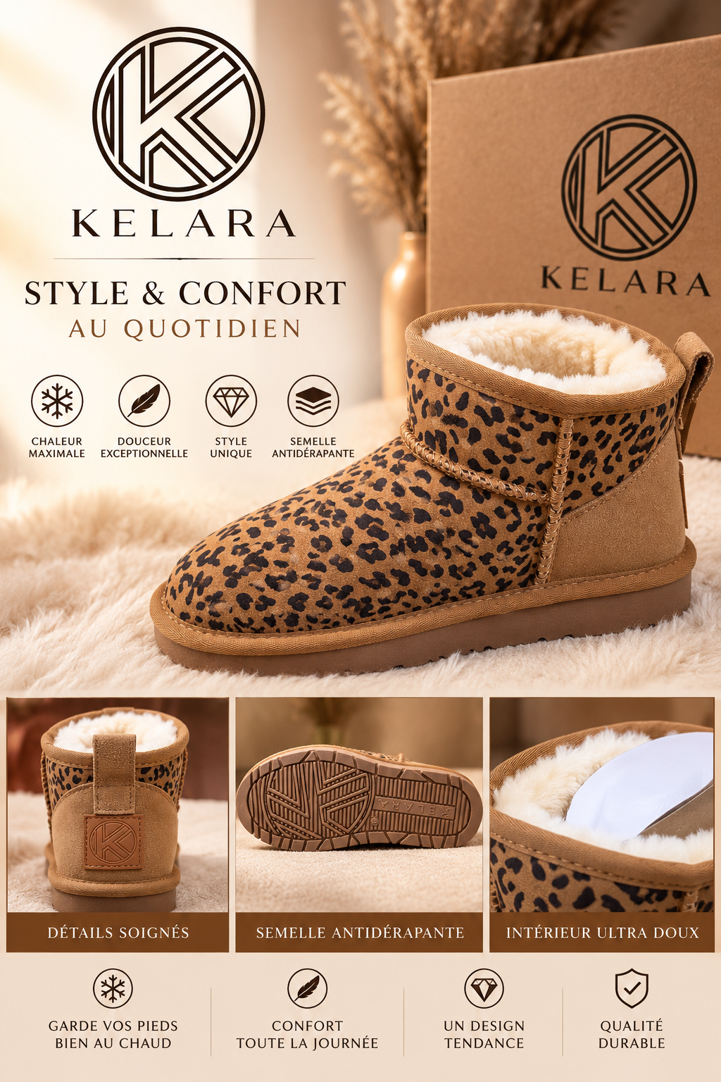 Boots Kelara Léopard