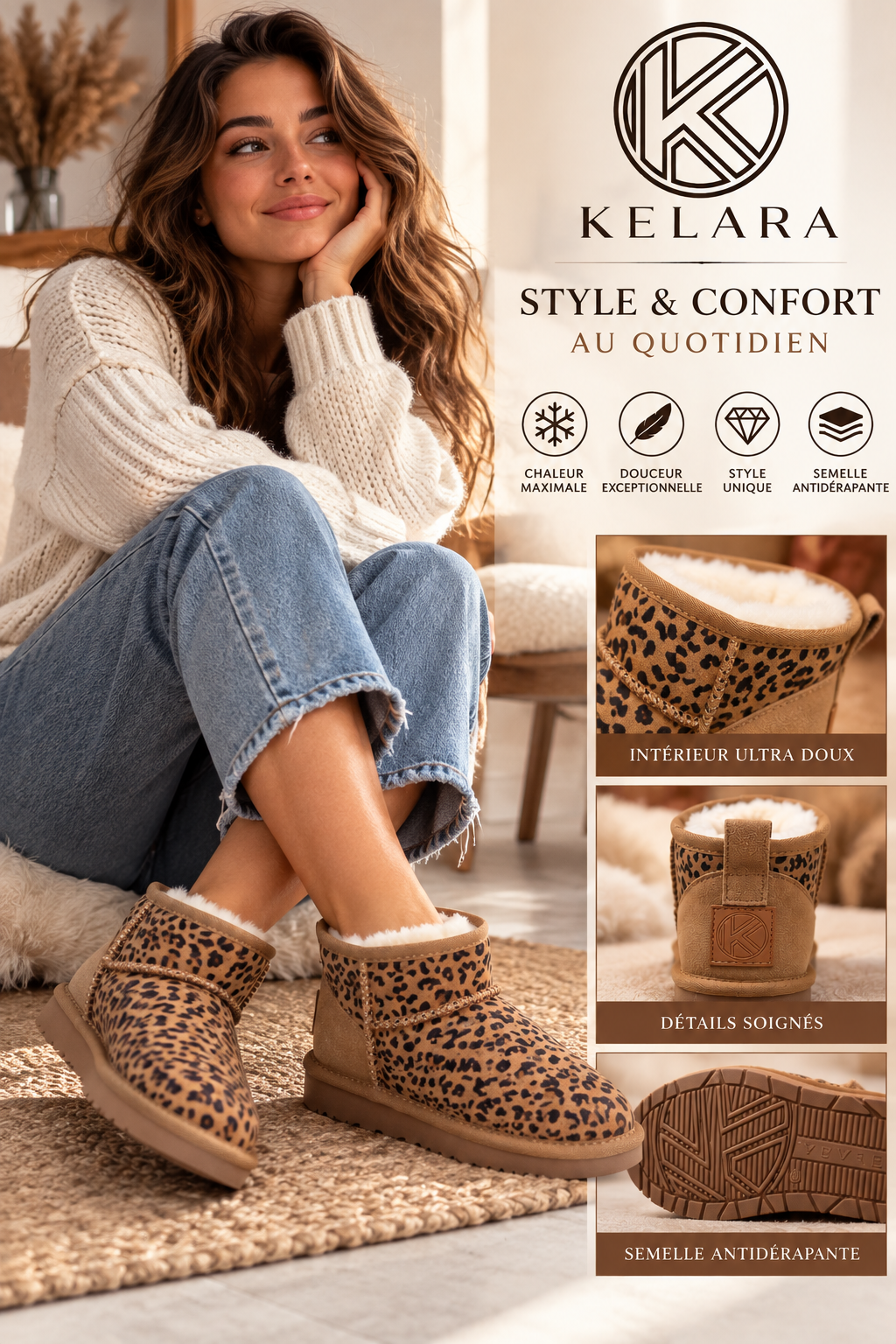 Boots Kelara Léopard
