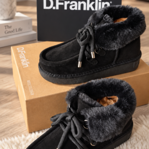 Bottines fourrées noires femme