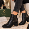 bottines noires cloutées Koala, bottines noires femme, bottines femme Koala, bottines cloutées femme, bottines noires à talon, bottines talon bloc femme,