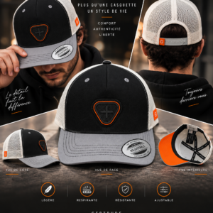 Casquette Noir Orange