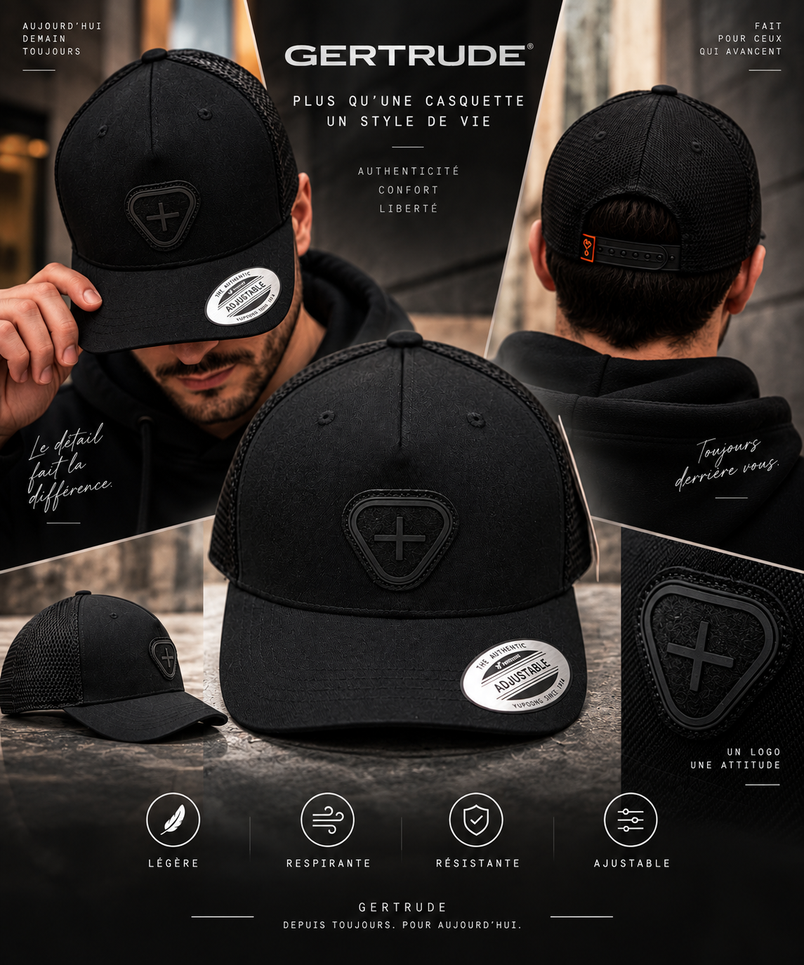 Casquette Noir Gertrude