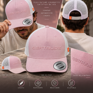 Casquette Rose Gertrude