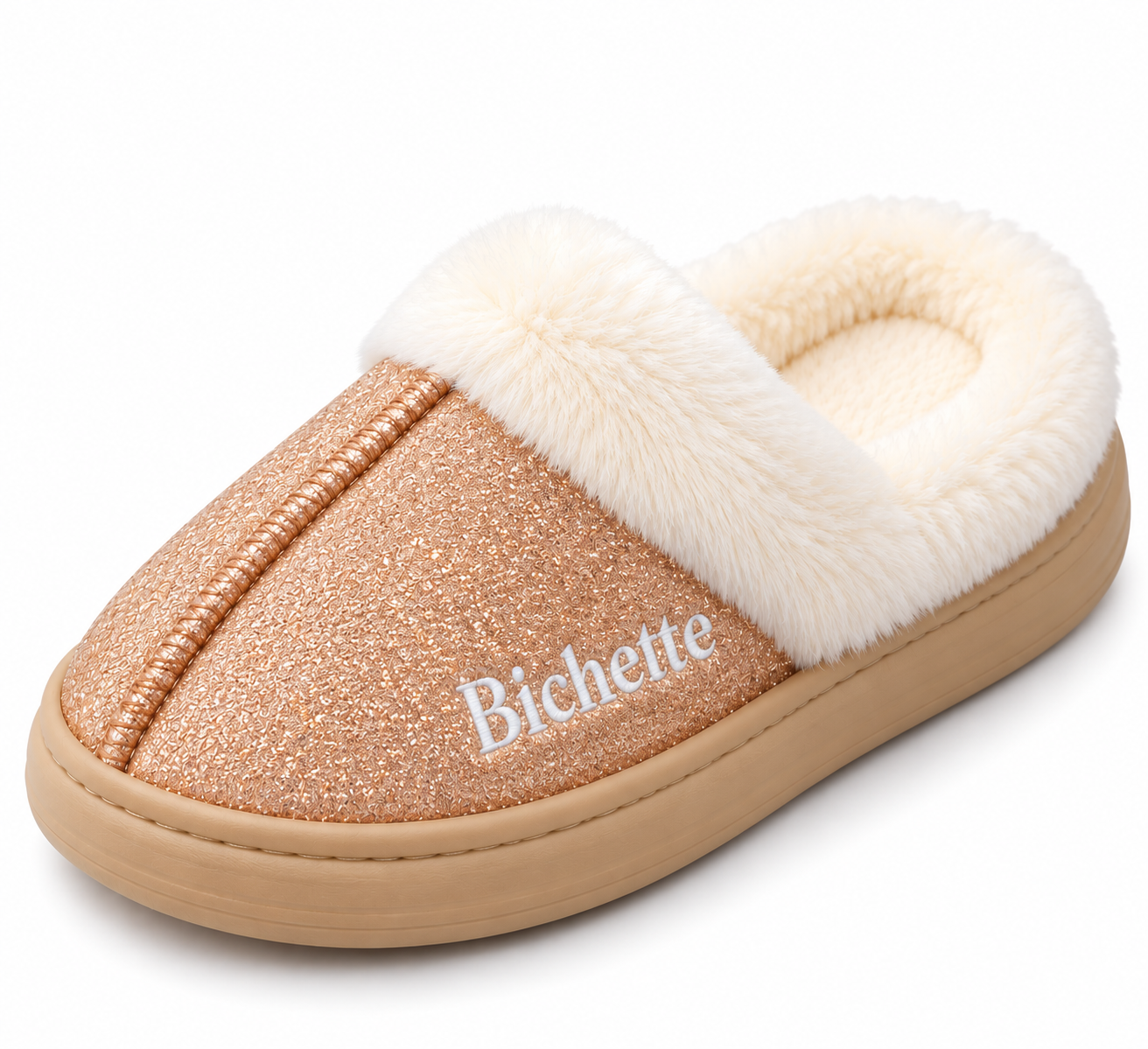 Chaussons Paillettes Messages