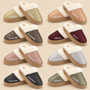 Chaussons Paillettes Messages