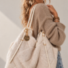 Sac doudou beige femme