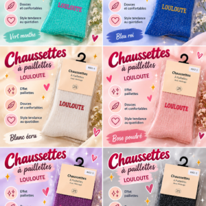 chaussette paillettes enfant