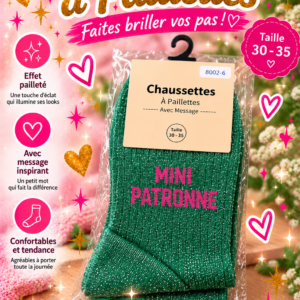 chaussettes paillettes